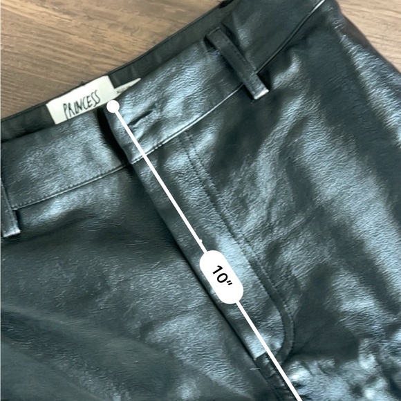 Princess Polly high rise straight leg faux leather pants - Picture 4 of 5